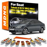Kit De Bombillas LED Para Interior De Coche MDNG Compatible Con Seat Toledo II III IV MK2 MK3 MK4 1M 1M2 5P 5P2 KG KG3 1999-2019 Canbus Sin Errores Luz Blanca Y Azul ICE T10 Plug And Play - details 0