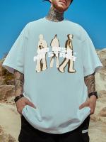 Camiseta De Verano Para Hombre Con Estampado Y2k Suave Y Elástica De Poliéster Manga Corta Tee Gráfico De Calle Cuidado Facil - details 1