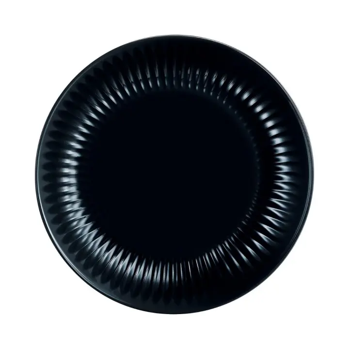 Luminarc Cottage Plato Postre Vidrio 19CM Negro Brillo Francia - 1