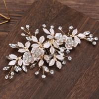 Clips Para El Pelo De Aleación Con Flores Y Cristales Accesorios De Boda Para Mujeres Peine De Moda Para Cabello - details 1