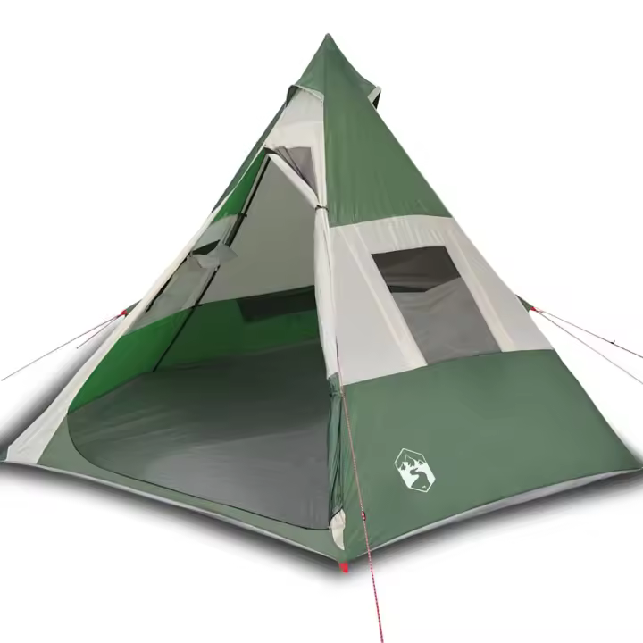 vidaXL Tienda de campaña tipi para 7 personas impermeable verde - 1