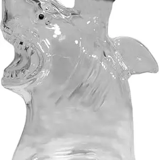 Estatua de tiburón para el 50.º aniversario de la película Tiburón, botella de vino, decoración de decantador de pato de broma, 320 ml, vasos de whisky grabados en 3D, estatua temática (C) - 1