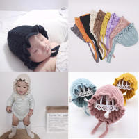 Gorro De Bebé Otoño Invierno Con Diseño De Volante Y Estampado Sólido Ajustable Para Niñas Cabeza Infantil Ropa De Bebé - details 2