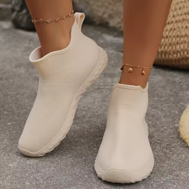 Zapatos De Agua Para Mujer En Color Sólido PVC Cuatro Estaciones Botas De Lluvia Casuales Planas Bajo Cabeza Redonda Para Exterior - 1
