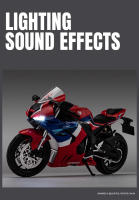 Honda CBR1000 Speed Modelo De Coche De Acción a Escala 1/12 Con Sonido Y Luz Coche De Metal Para Niños Regalo Tamaño Ajustable - details 2
