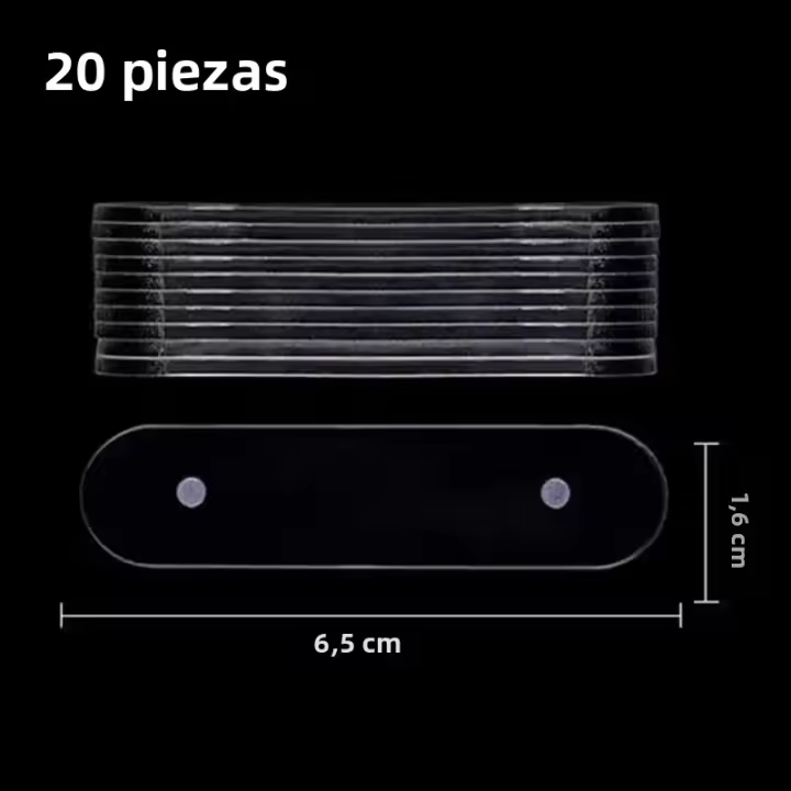 Soporte Transparente Para Uñas Falsas Con Imán Y Gel De Acrílico Práctico Para Manicura Combo De 10/20/30 Piezas - 1