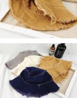 Gorro De Buque Para Hombres Y Mujeres Estilo Casual Hip Hop Kpop Sombrero De Pesca Verano Con Borde De Borla Y Lavado Denim Unisex - details 5