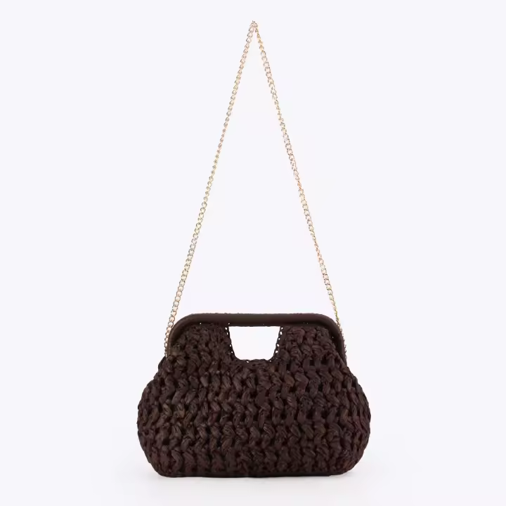 MOV Bolso bandolera tejido a mano, elegante bolso de mujer para vacaciones en la playa y para uso diario informal. - 1