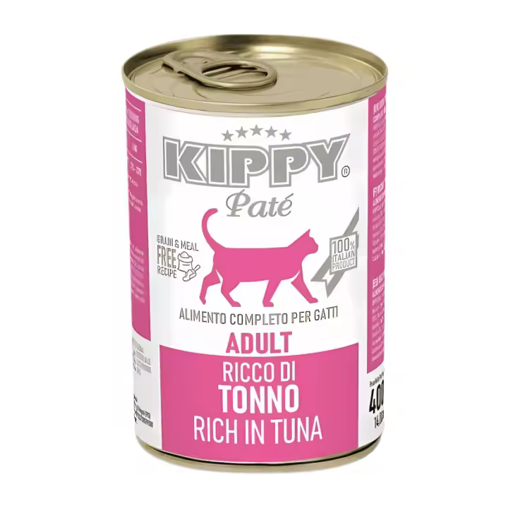 Kippy Paté de Atún para Gatos Adultos – Lata 400 g de Alimento Húmedo Completo y Sabroso - 1