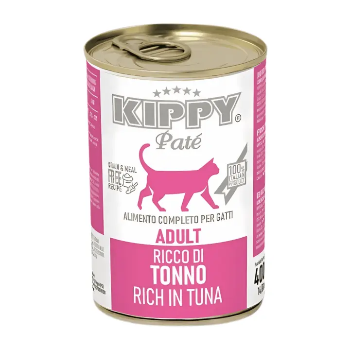 Kippy Paté de Atún para Gatos Adultos – Lata 400 g de Alimento Húmedo Completo y Sabroso - 1