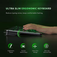 Teclado Inalámbrico Bluetooth Con Iluminación Multicolor Recargable Para Multiple Dispositivos Compatible Con Laptop Tablet iPad Estilo Ergonómico Multifuncional - details 4