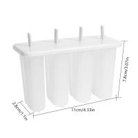 Molde Para Helado Y Pascitos De Hielo 4 Piezas Con Palitos Y Tapa Herramienta Creativa De Cocina Reutilizable Para El Verano - details 10