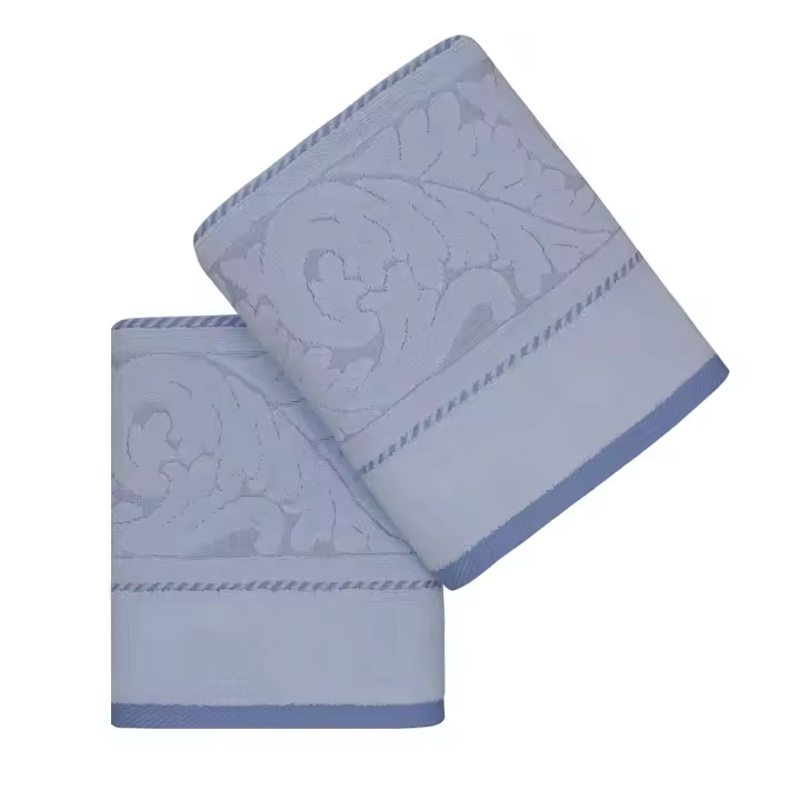 Wellhome Juego de Toallas Azul 2 Piezas 100% Algodón 560 Gr/m² - 1