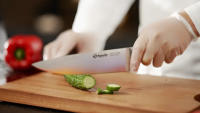 DESEOS Juego cuchillos de cocina Family | Serie cuchillos de cocina | Hoja de acero inox | Mango ergonómico de POM | Varios tipos | Cuchillo de cocina, rebanador, panero, santoku, deshuesador, multiusos, chuletero y pelador - details 0