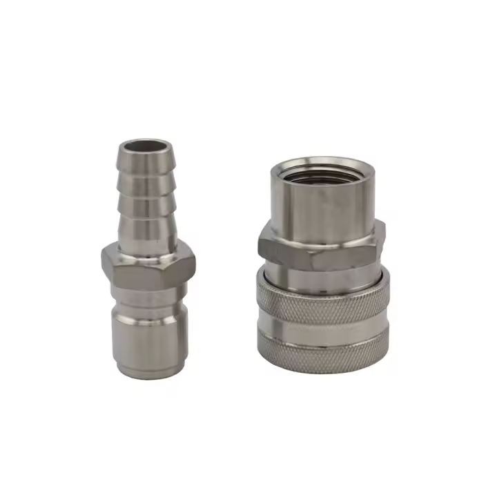 Conector Rápido De Cerveza 1/2"NPT Con Barb 304 Acero Inoxidable Kit De Conectores Para Moonshine Y HomeBrewing Accesorio De Barra Eco-amigable - 1