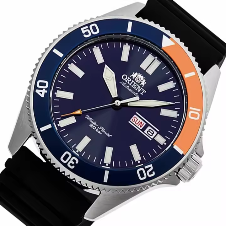 reloj automático hombre buceo Orient Kanno RA-AA0916L dial azul 43.6mm correa caucho 200m Water Resist - 1