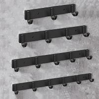 Ganchos De Pared Montados En Aluminio Negro Moderno HelloYoung Para Toallas Ropa Y Abrigos Perfectos Para El Baño Accesorio De Pared Metálico - details 0
