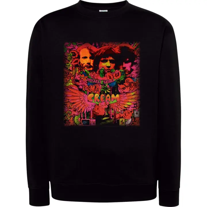 Sudadera cuello redondo, Cream, Algodón y Poliester, 290 grms/m2 - Tallaje europeo de Niños y Adultos y Tallas grandes - 1