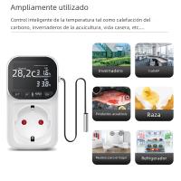 Controlador De Temperatura Digital Con Timer Y Sensor Probing Enchufe De Salida EU Plug Termómetro Para Calentamiento Y Enfrío 16A Con Luz Trasera - details 13