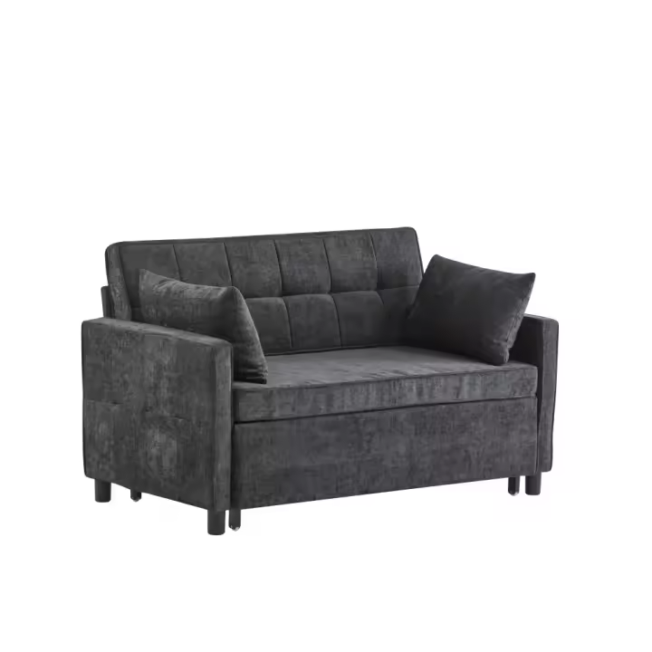 [Sofá Cama con función de Cama] sofá Doble, sofá Cama Doble, respaldo ajustable, Vestido de chenilla, espuma de Alta densidad, sofá de salón, sofá con función de Cama - 1