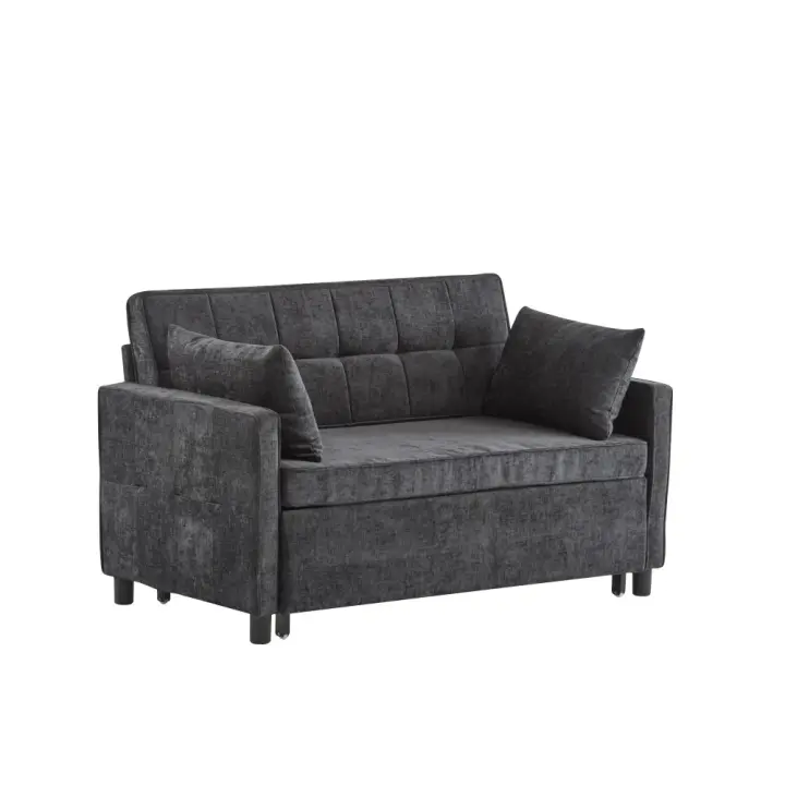 [Sofá Cama con función de Cama] sofá Doble, sofá Cama Doble, respaldo ajustable, Vestido de chenilla, espuma de Alta densidad, sofá de salón, sofá con función de Cama - 1