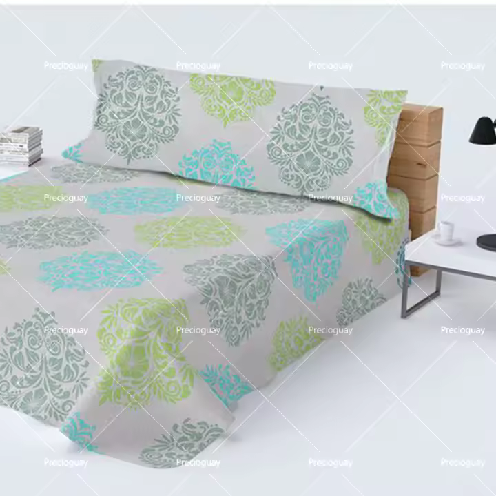 Juego de sábanas estampadas suaves y agradables para la piel, no irritantes, 3 piezas, cama de 90 cm - 1