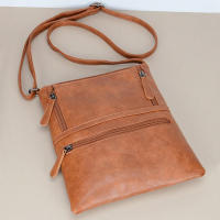 Bolso Bandolera Vintage De Cuero Suave PU Color Sólido Con Múltiples Bolsillos Para Mujer Ideal Para Viajes Diarios Y Uso Diario - details 1