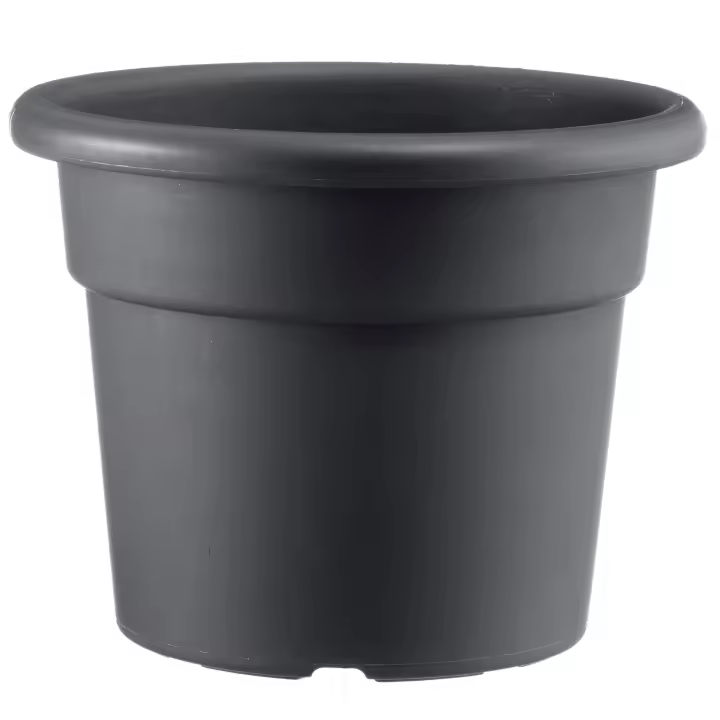 Maceta Cilíndrica Antracita 22 Cm - Polipropileno Resistente a la Intemperie - 1