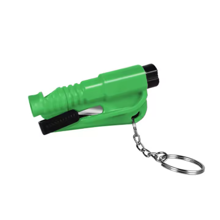Llave De Seguridad Con Silbato Y Cortador De Cinturones 3-en-1 Llavero De Hamaca Para Automóvil Herramienta De Rescate De Supervivencia Portátil - 1