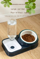 Cuenco De Agua Para Gatos Acero Inoxidable O Plástico Doble Protección De Columna Cervical Dispensador Automático No Encharca La Boca - details 4