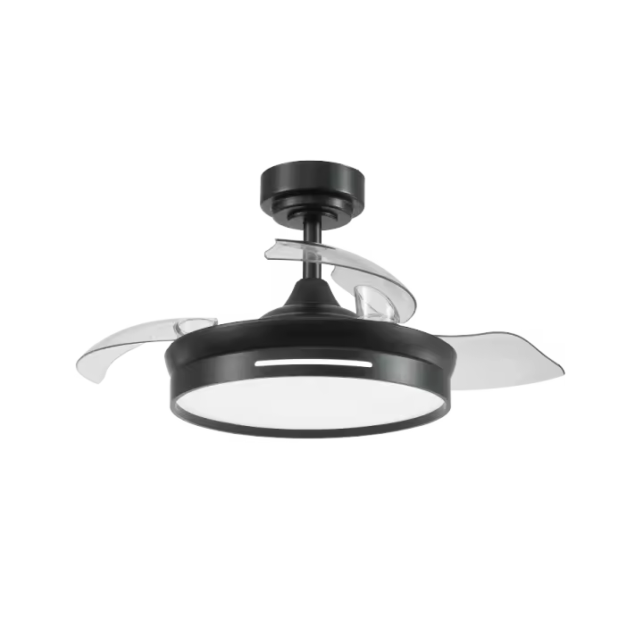 VENTILADOR DE TECHO Dc 48w MICENAS FABRILAMP  Negro 3asp.91d 6velocidades 4800 Lm 3000-4000-6000k Remoto+memoria+temporizador 24 - 1
