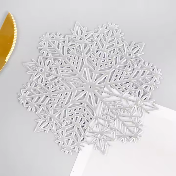 Tapete Redondo De Vinilo 10CM/38CM Para Cocina Fiesta Navidad Boda Decoración Del Hogar Forma Irregular Ecológico - 1
