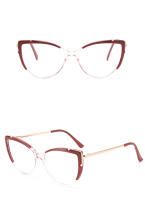 Gafas De Ojo De Gato De Metal Para Mujer Moda TR90 Diseñador Nueva Tendencia Cateye Computadora Gradiente Color Marco Gafas - details 5