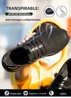 Zapatos De Seguridad Para Hombre Verano Malla Antipinchazos Punta De Acero Transpirables Ligeros Con Inserto De Kevlar Y Tela Superior - details 1