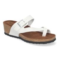 PuntoSalao Sandalias de cuña bio estilo esclava para mujer color blanco YF-87 - details 2