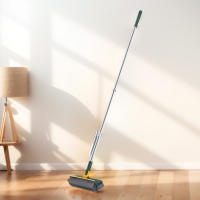 Cepillo De Piso 3 En 1 Con Mango Largo Y Cepillo Ajustable Herramientas De Escobilla Para Limpieza De Cocina Y Baño Con Mágica Escoba Y Cepillo De Níquel - details 2