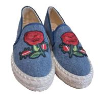 Alpargata Mujer Plataforma Plana Esparteña Suela Yute Amarillo Rojo Primavera Verano 2023 Zapato de Tela Cómodo - details 7