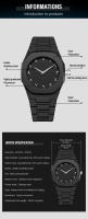 Reloj De Negocios Para Hombre SHUAIKE 1142-4 Reloj De Cuarzo Moda Clásica Con Marcadores Arábigos Pantalla Digital Redondo Resistente Al Agua - details 1