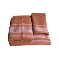 Juego de Toallas de Algodón Portugués 100% - Alta Absorción 600g/m2 - Set de 3 Piezas - Grego Teja - details 5
