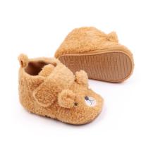 Zapatillas De Otoño Invierno Para Bebé Recién Nacido Lindo Oso De Dibujos Animados Antideslizantes Primera Caminata Niño Y Niña 0-12M Material Superior De Tela Cierre De Correas - details 4