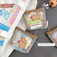 Monedero De Malla Con Dibujos De Capybara Conejo Y Panda De Anime Moda Bolsa Pequeña Para Lápices Y Tarjetas Para Estudiantes Y Mujeres - details 3