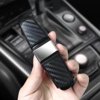Portarabinos De Gafas Para Coche En Fibra De Carbono Clip Para Sol Y Tarjetas Soporte Rápido Para Lentes Y Tarjetas - details 4