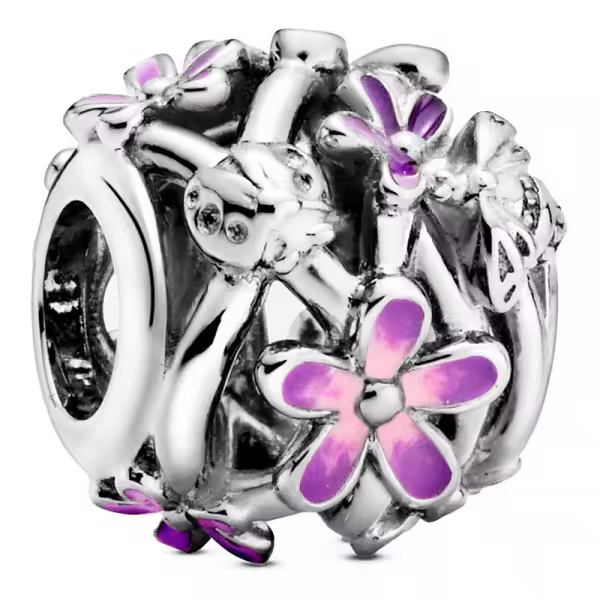 Pandora - Charm Margarita Morada en Filigrana 798772C02 - 1