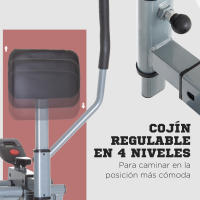 HOMCOM Bicicleta Elíptica Máquina de Step Ajustable con Pantalla Carga 110 kg Air Walker para Entrenamiento Cintura Caderas Piernas en Casa Oficina 96x60x152 cm Gris - details 5
