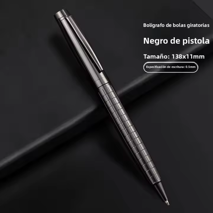 Lápiz De Bolígrafo De Lujo Clásico En Metal Tinta Negra Punto Medio 0.7mm Escritura Suave Lápiz De Firmar Para Oficina Y Escuela - 1