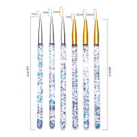 Set De 3 Pinceles De Arte Para Uñas Acrílicas Con Rayas Francesas Y Punta 3D Herramientas De Dibujo De Línea Delgada Para Manicura Y Gel UV - details 8