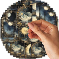 Cuaderno Decorativo DIY Tema Vintage Luna Nocturna A6 (21x14.8 Cm) Con 20 Hojas Para Decoración De Maletas Guitarra Y Juguetes Clásicos - details 6