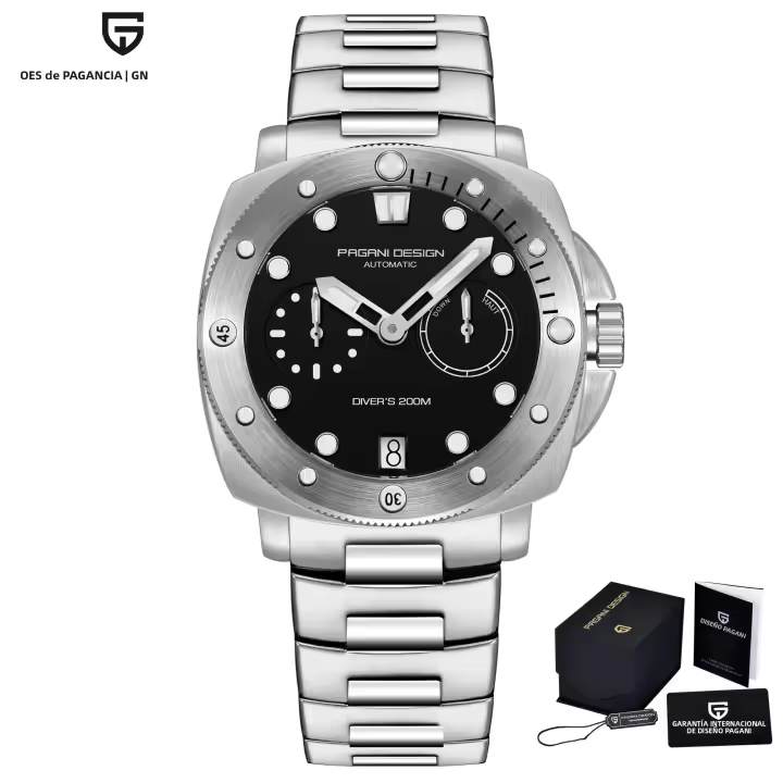 Reloj Mecánico Automático Para Hombre PAGANI DESIGN 2024 Resistente Al Agua 200M Cristal De Zafiro AR Reloj De Diver Para Marca Top Lujo - 1