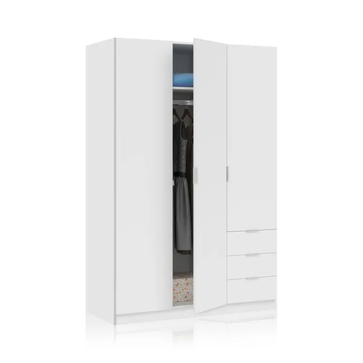 Habitdesign -Armario Low Cost 3 puertas 3 cajones - 1