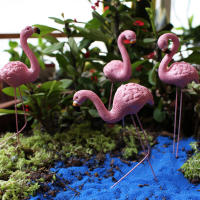 4pcs Decoraciones De Pato De Resina Rosa Para Jardín Patio Piscina Juego De Micro- Paisaje Mesa De Arena Exterior - details 19